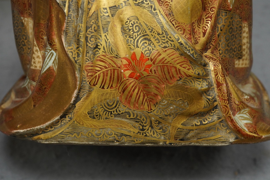 A Japanese Satsuma seated figure of Buddha, Meiji period